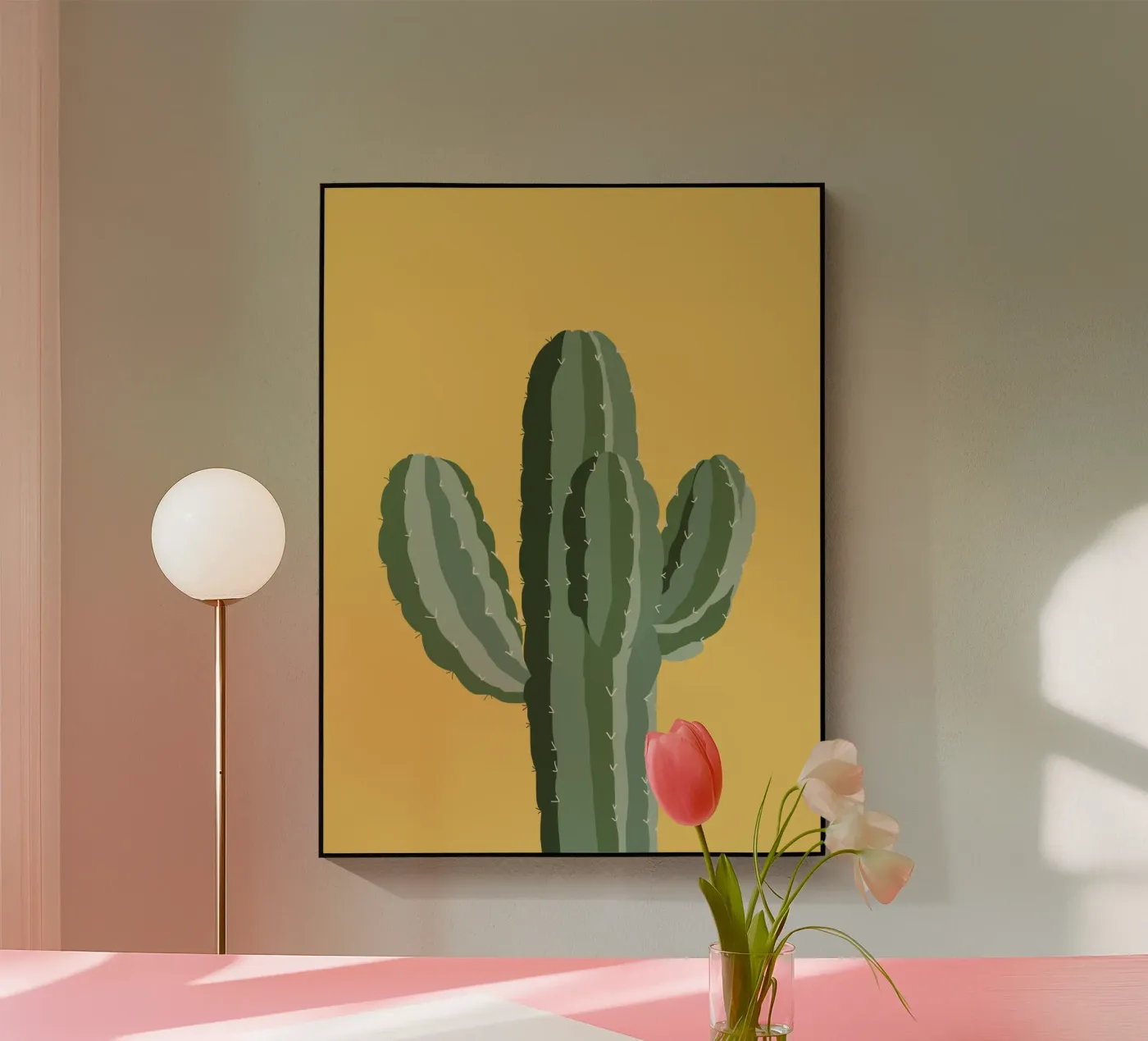 Cactus 12 acryl van Little Dean