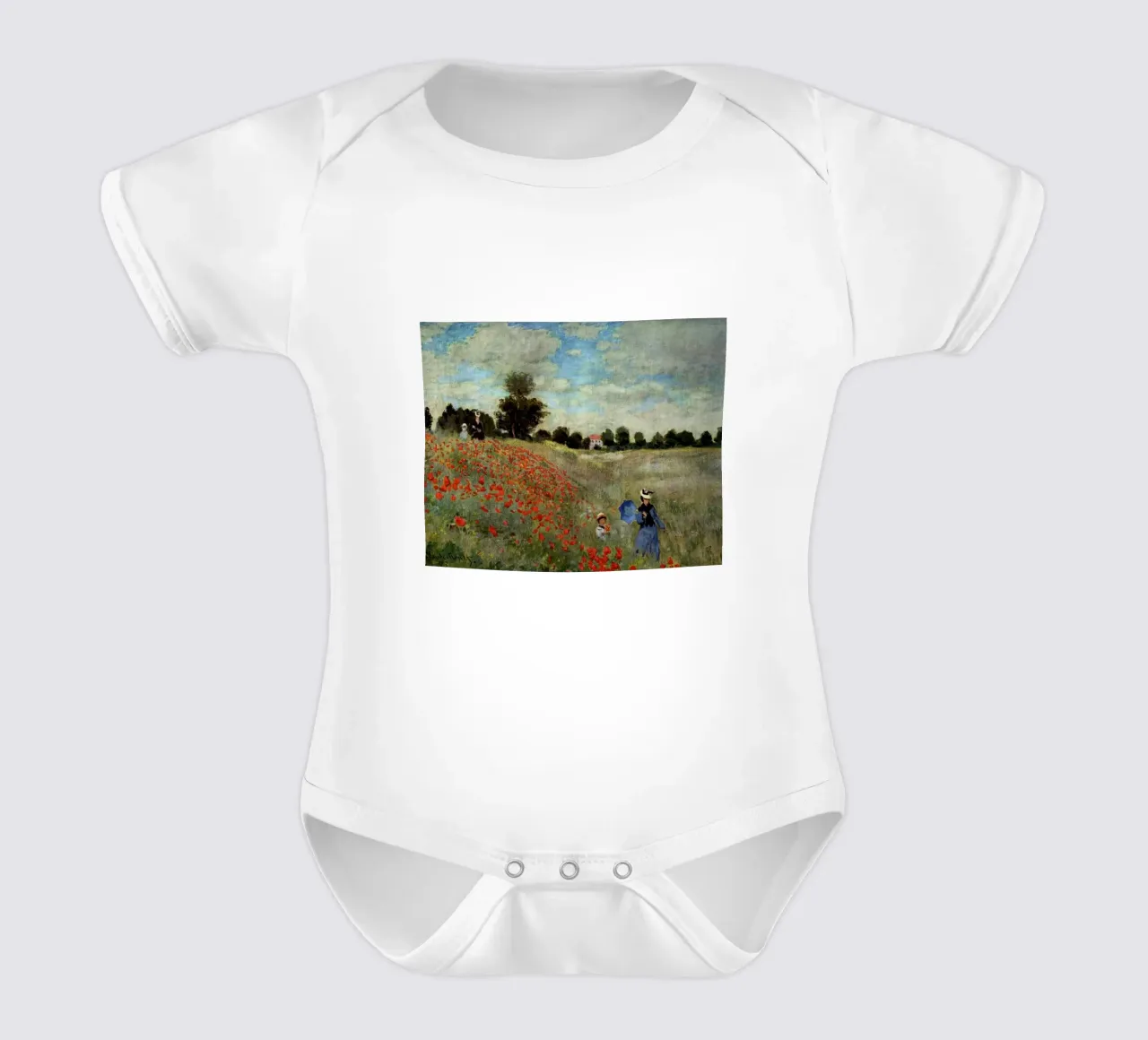 vue sur les collines fleuries body bébé de SMG Store