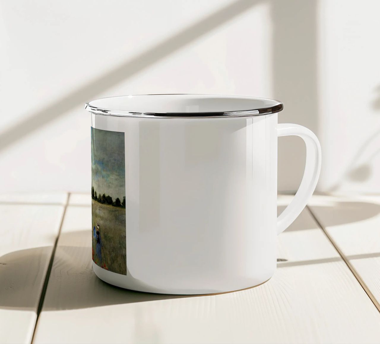 vista sulle colline in fiore tazza in smalto da SMG Store