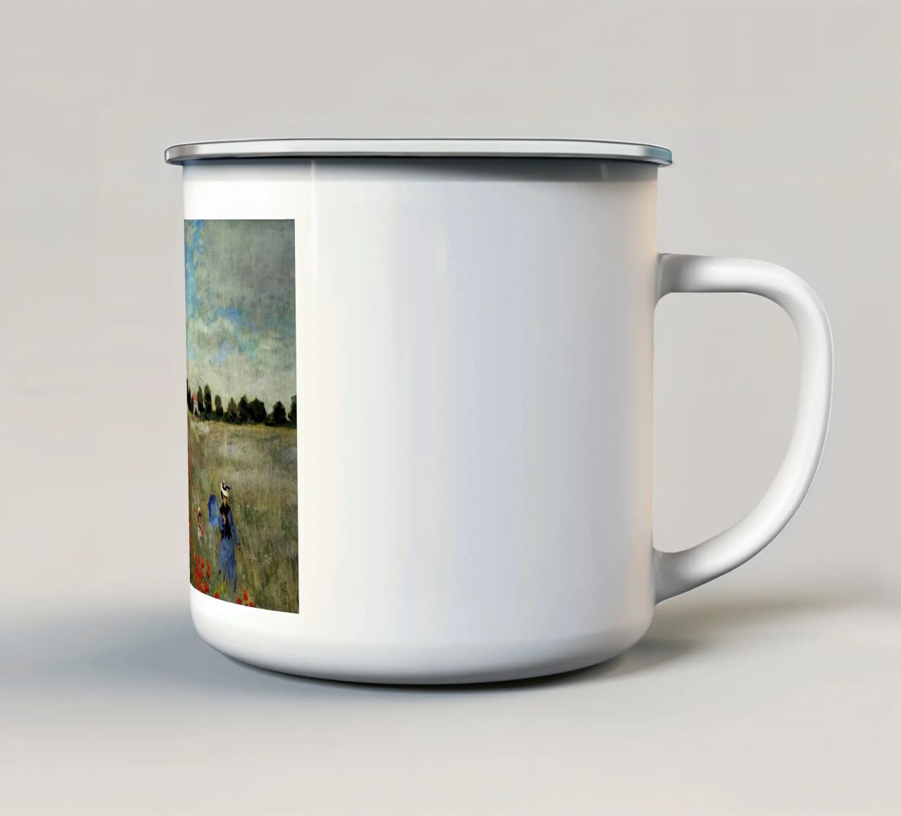 vista sulle colline in fiore tazza in smalto da SMG Store