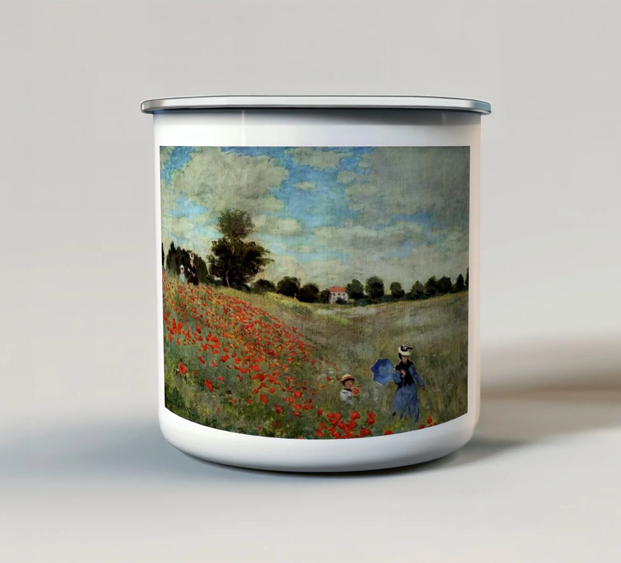 vista sulle colline in fiore tazza in smalto da SMG Store