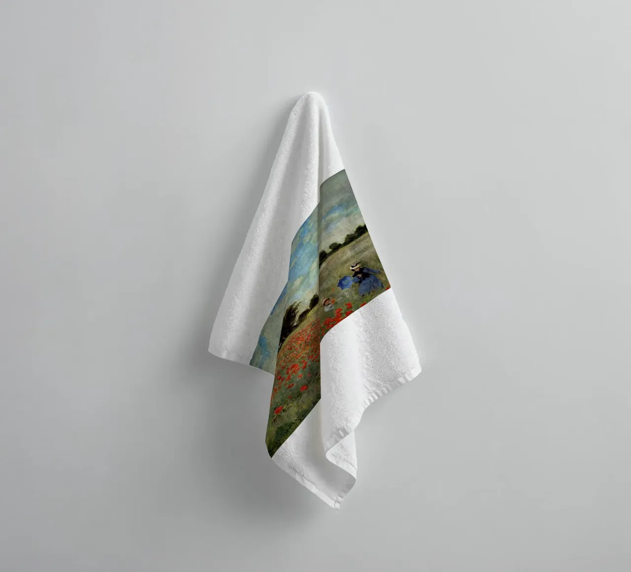 vue sur les collines fleuries serviette de bain de SMG Store