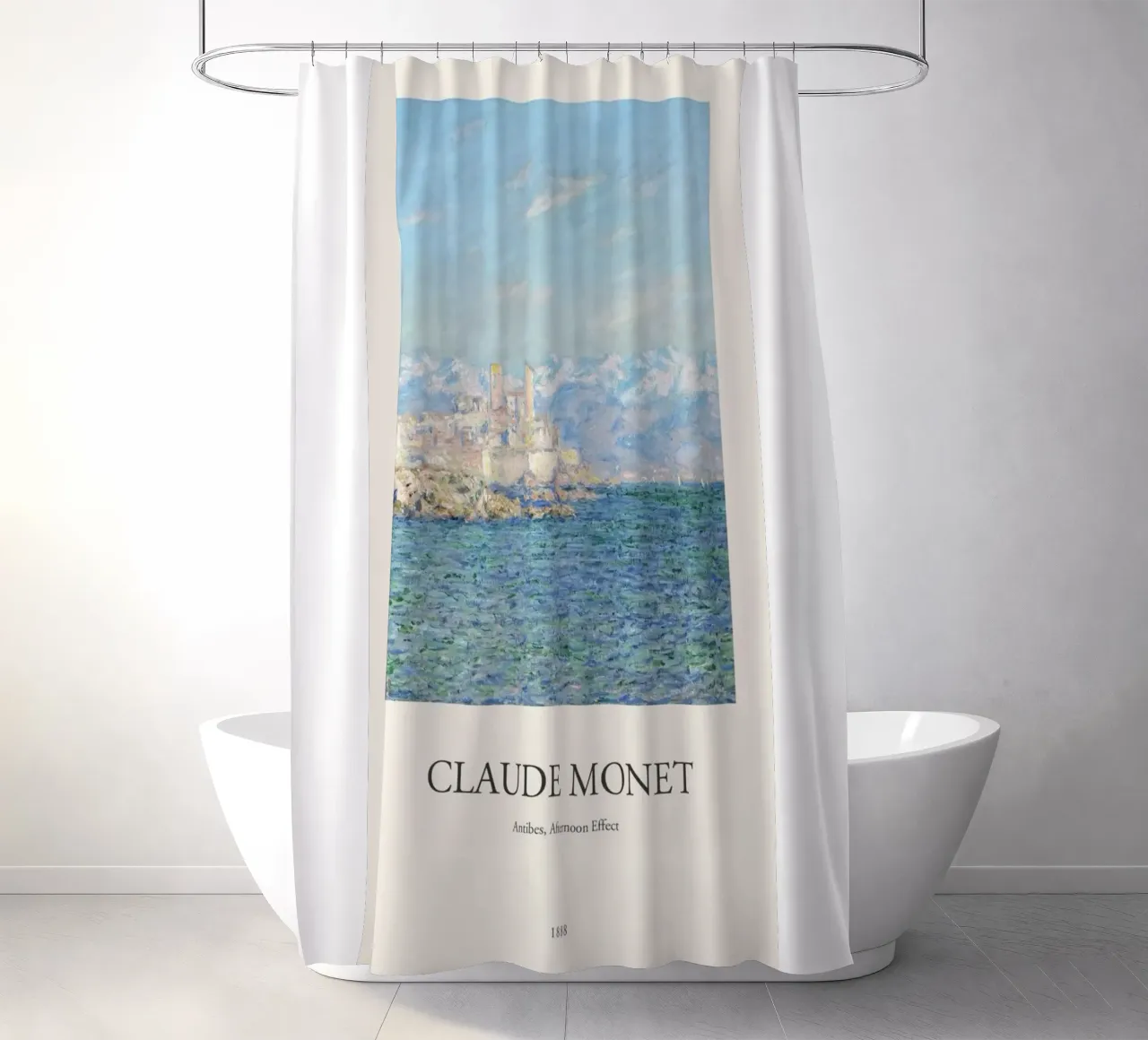vue étendue sur la méditerranée rideau de douche de SMG Store