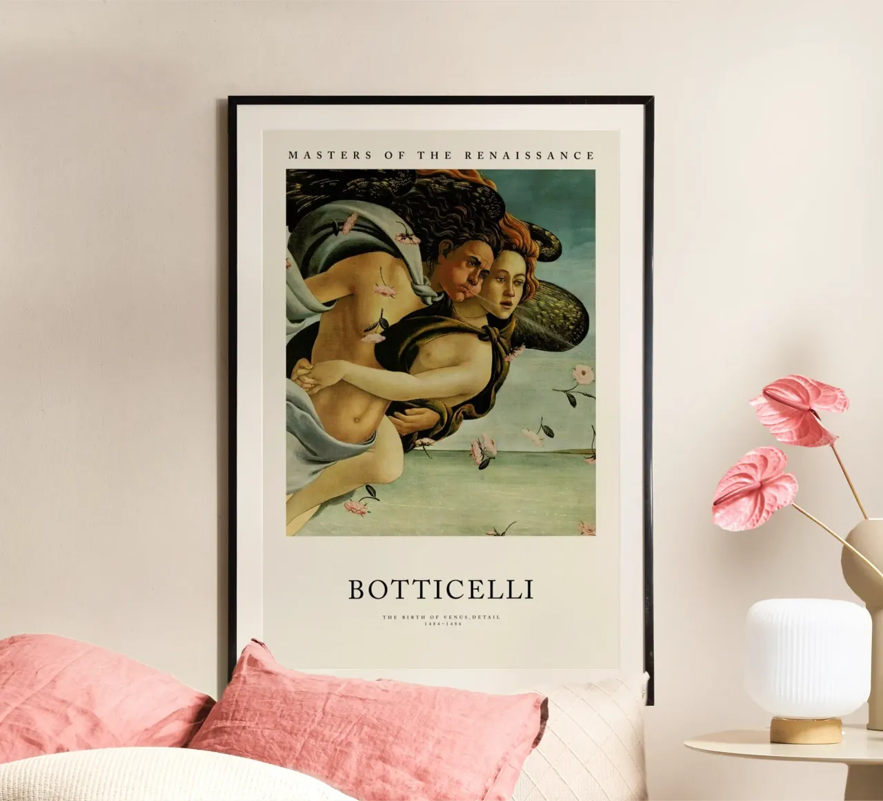 Botticelli - The Birth of Venus Detail II poster van Vintage by JUNIQE