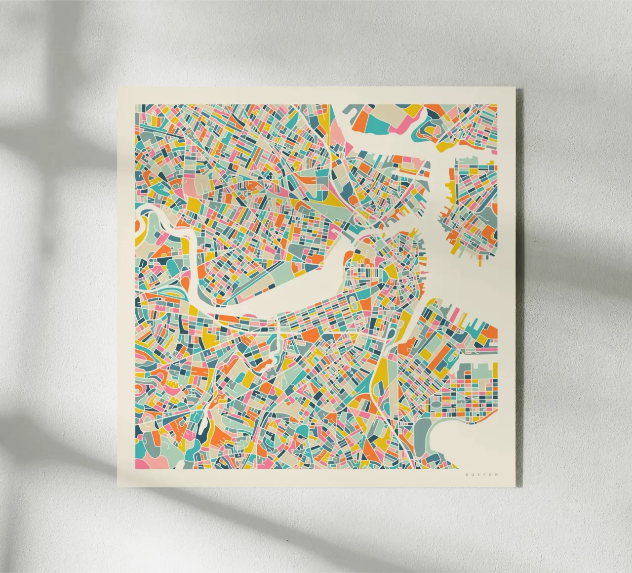 MAPPA DI BOSTON plexiglass da Jazzberry Blue