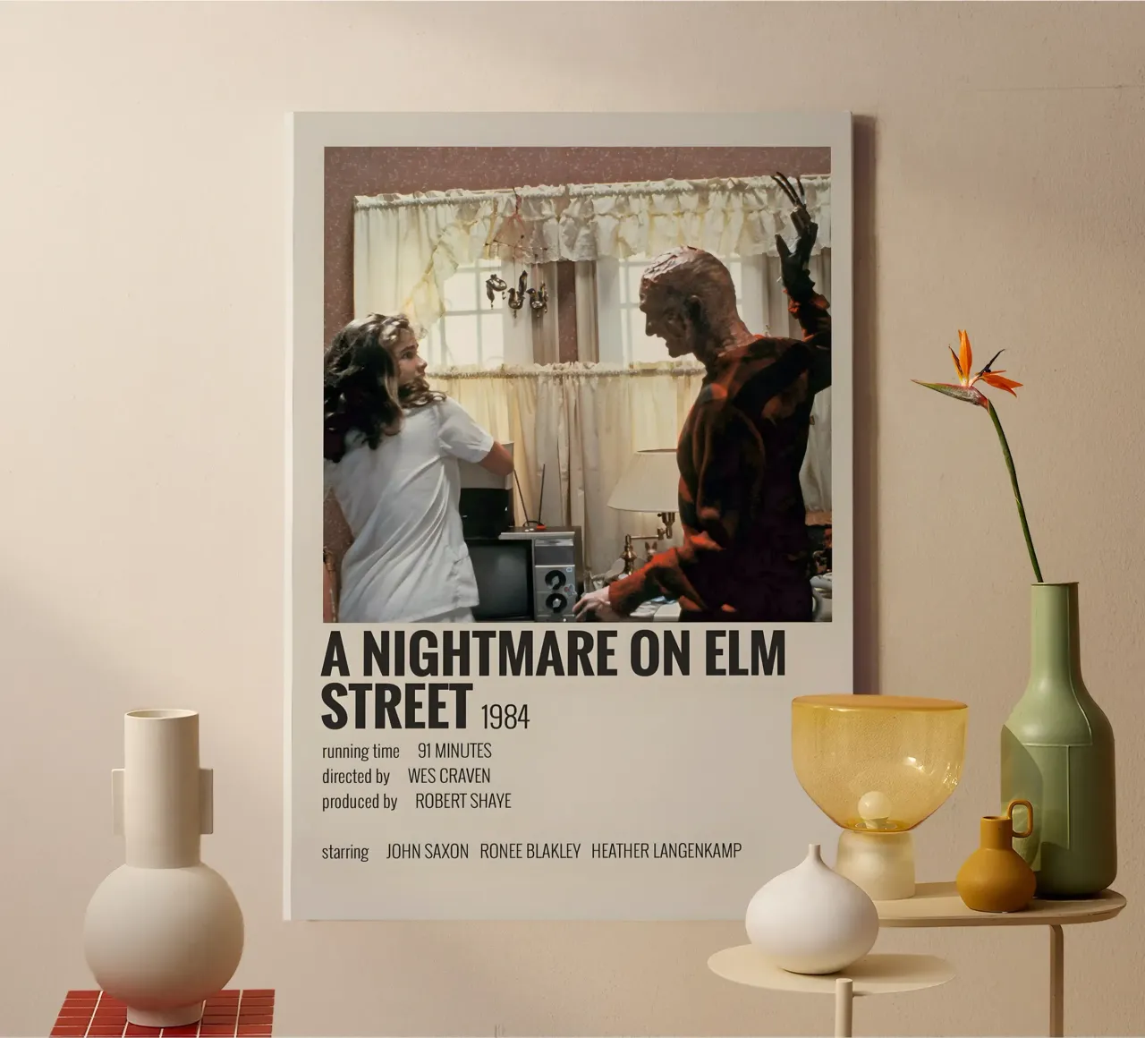 A NIGHTMARE ON ELM STREET 1984 tela con Cornice a cassetta da MVFminimalist