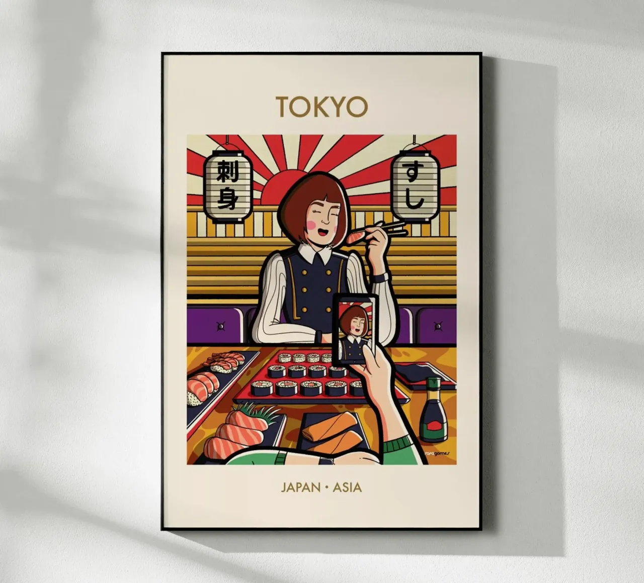 Instagirl Tokyo plexiglass da Rafa Gomes