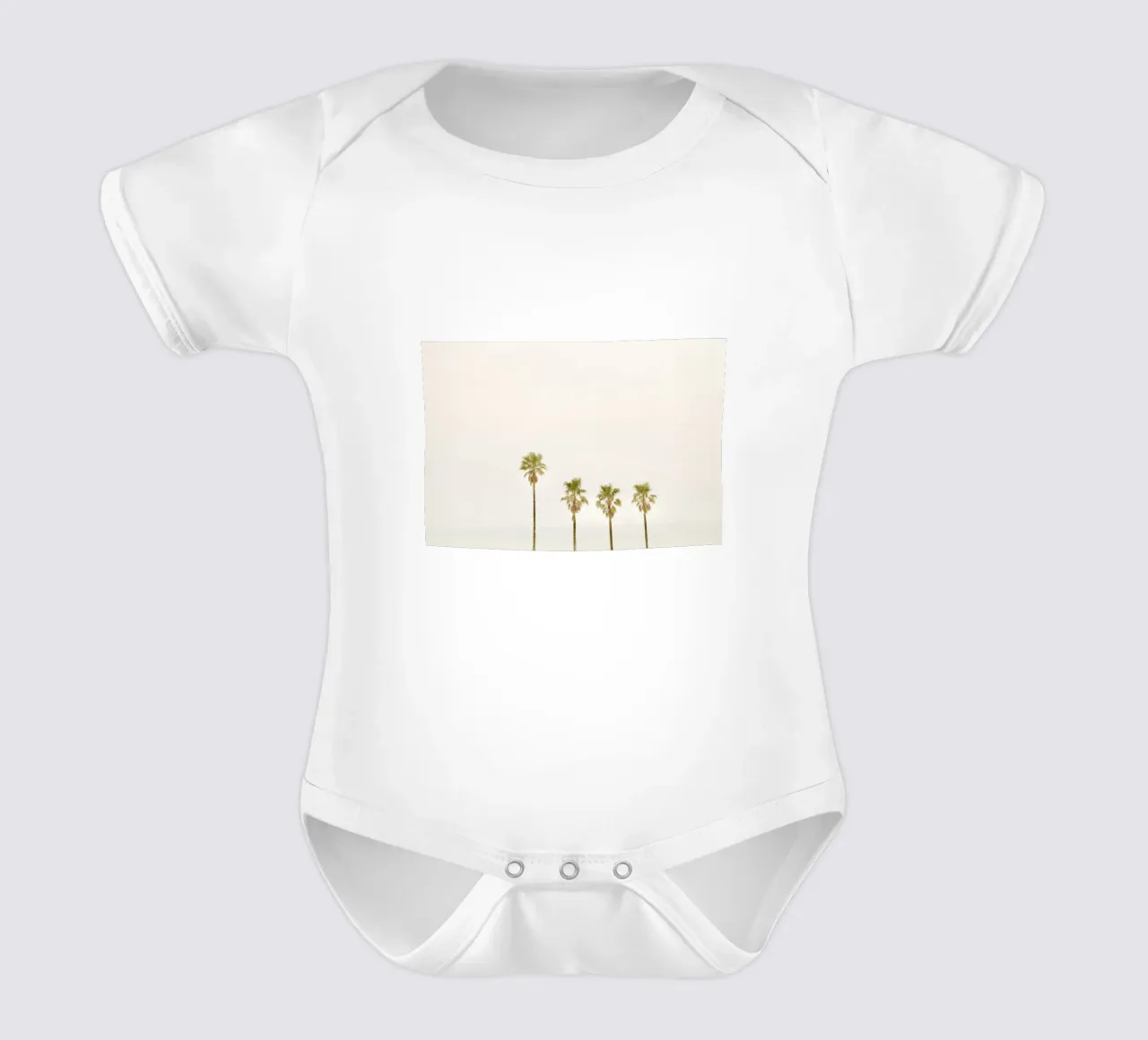 Calm Palm Trees body neonato maniche corte da KISSA STUDIO
