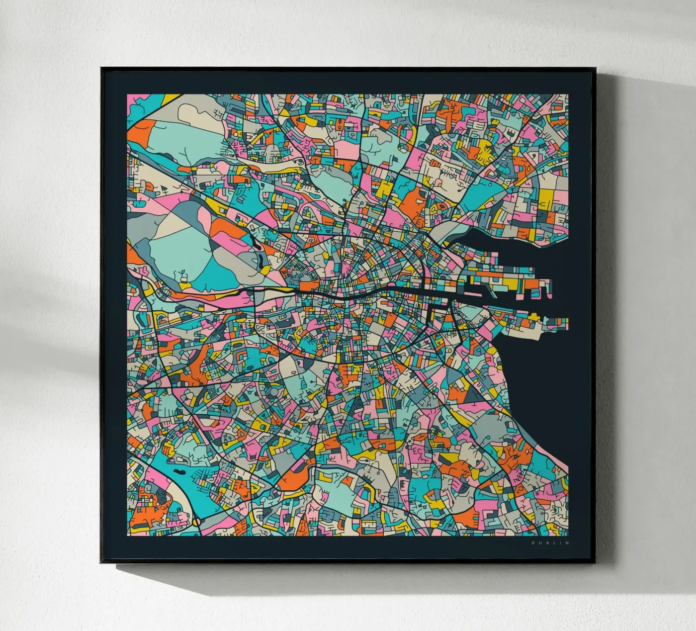 DUBLIN MAP Acryl-Glas von Jazzberry Blue