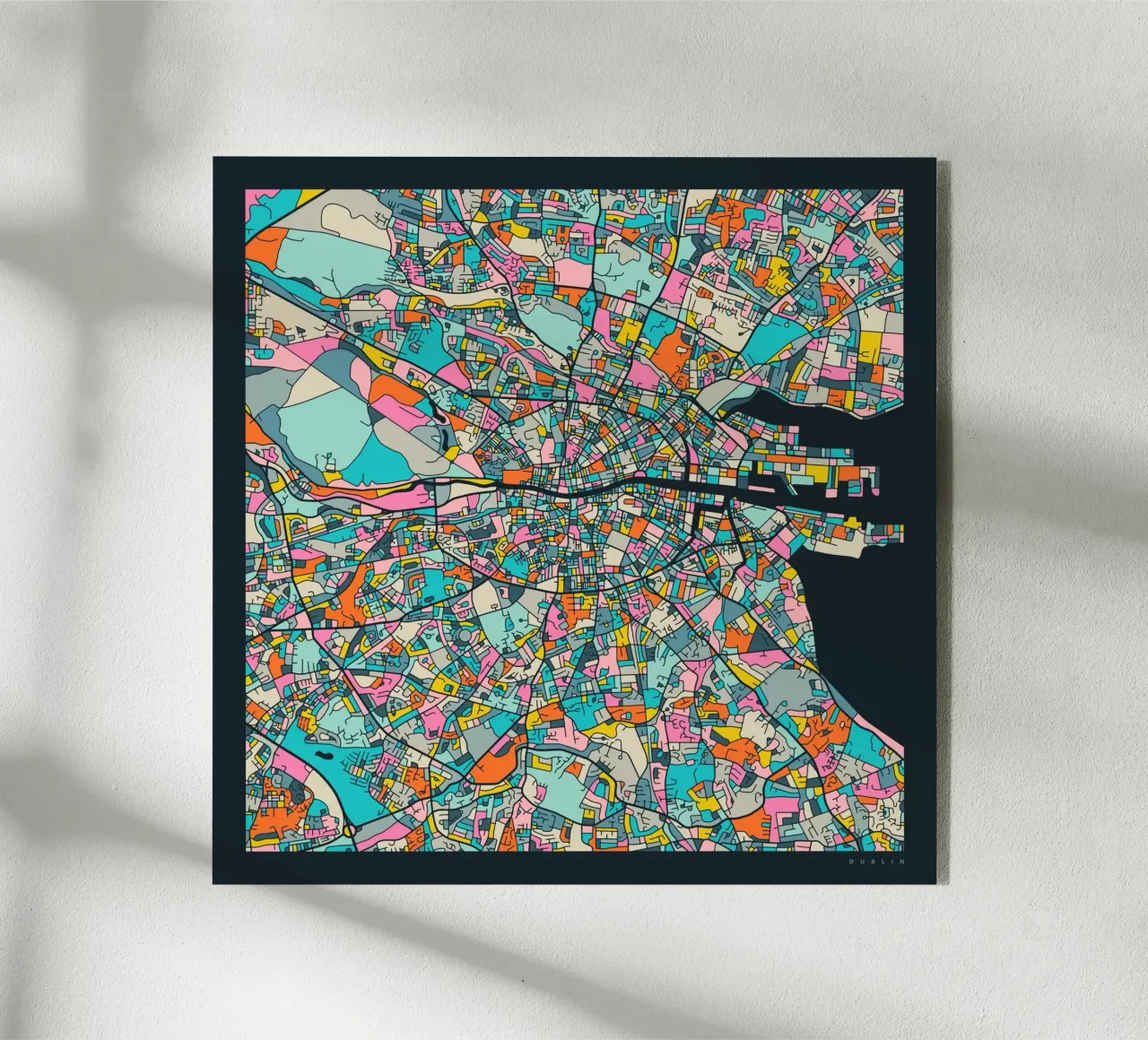DUBLIN MAP plexiglas de Jazzberry Blue