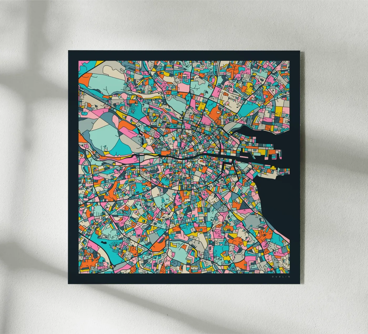 DUBLIN MAP Acryl-Glas von Jazzberry Blue
