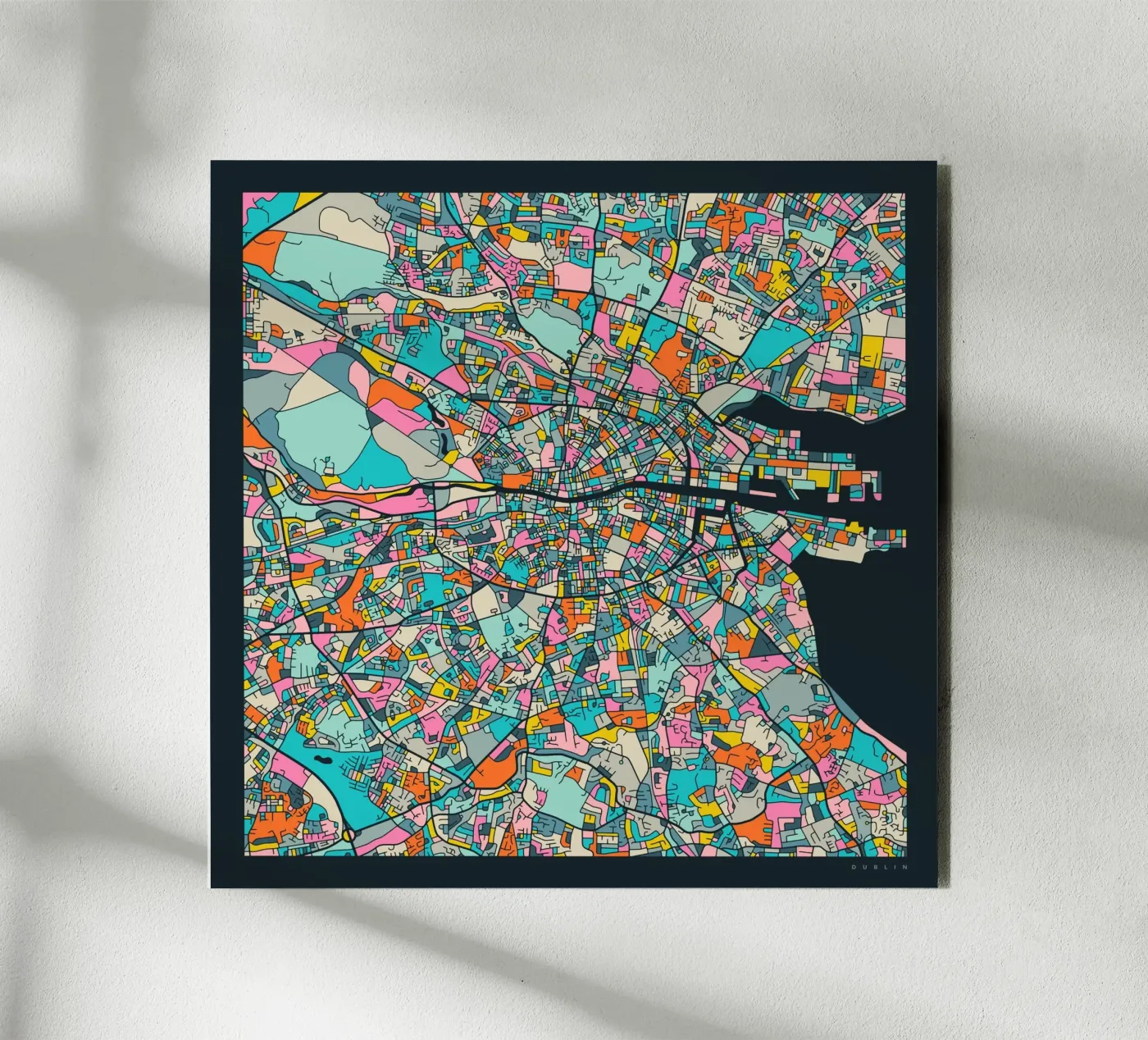 DUBLIN MAP forex plate by Jazzberry Blue