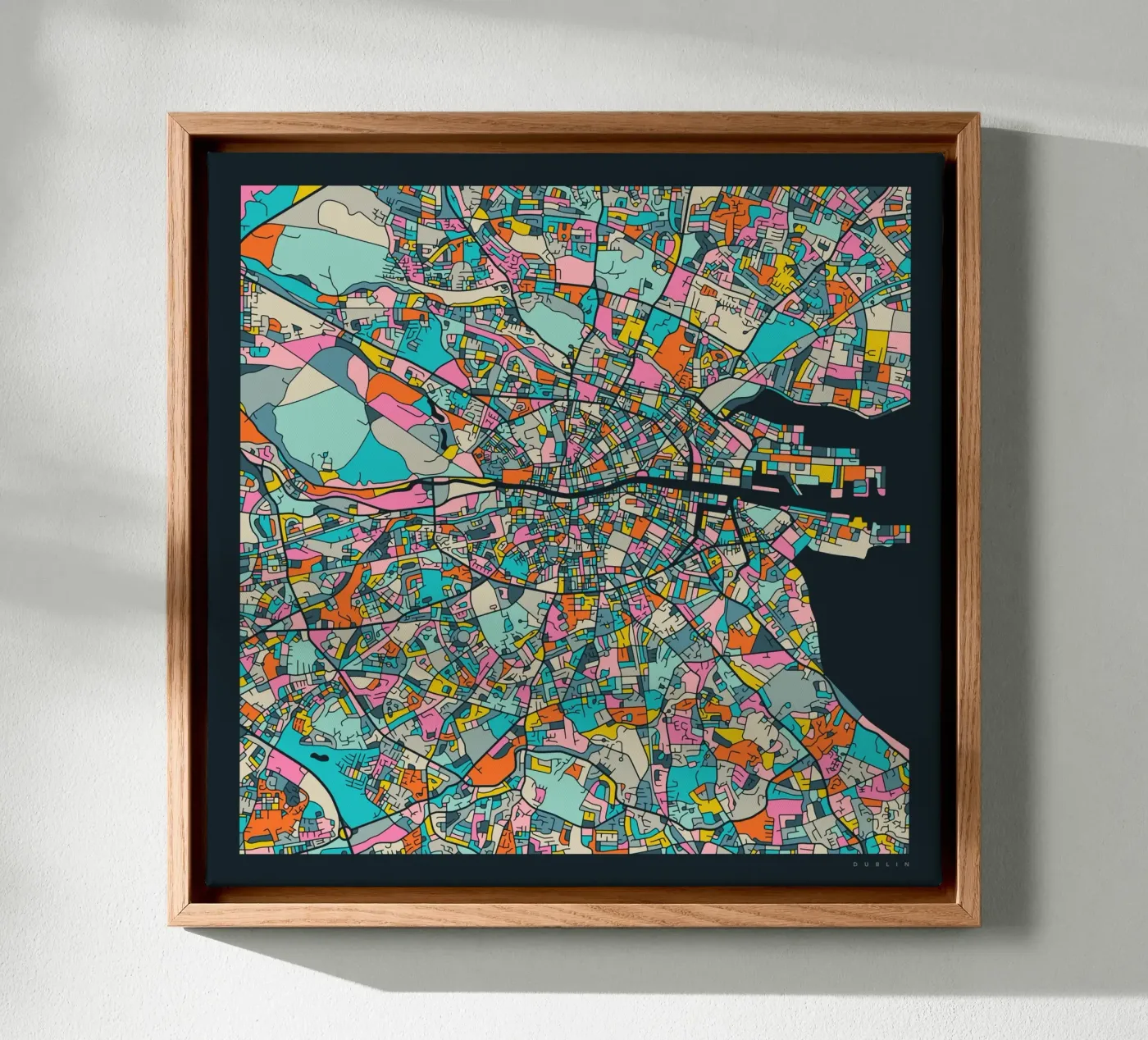 DUBLIN MAP canvas by Jazzberry Blue