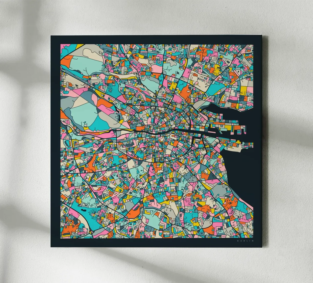 OPENBAAR KAART canvas met Baklijst van Jazzberry Blue