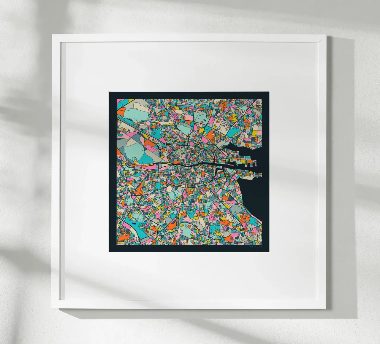 MAPPA DI DUBLINO carta hahnemühle da Jazzberry Blue