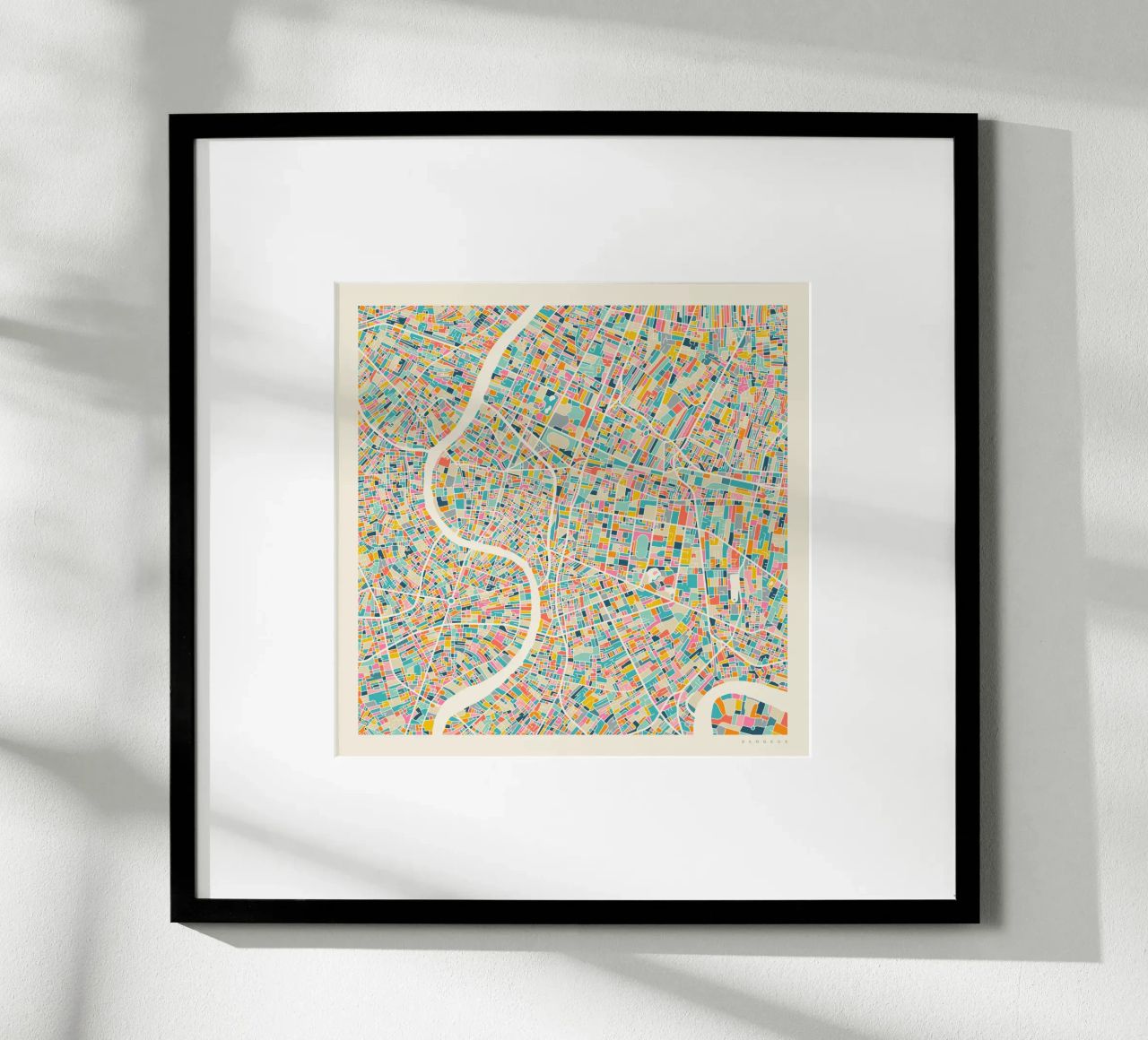 BANGKOK MAP poster by Jazzberry Blue