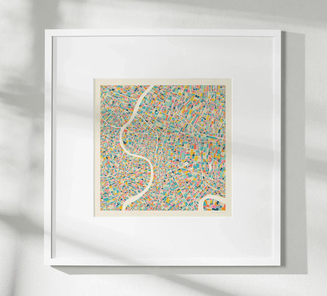 BANGKOK MAP poster by Jazzberry Blue