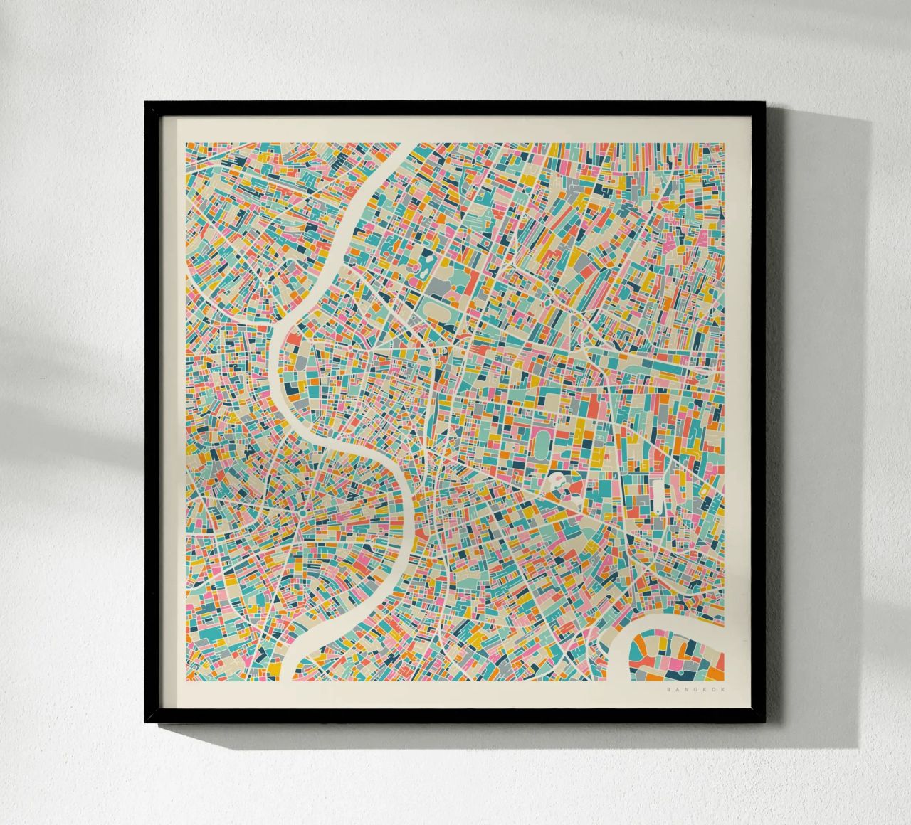 BANGKOK MAP poster by Jazzberry Blue