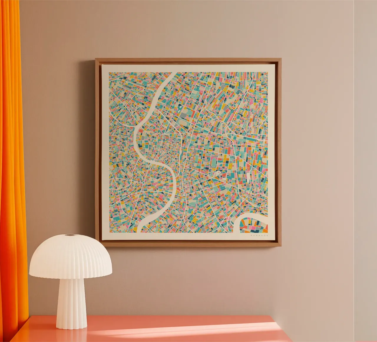 BANGKOK MAP canvas by Jazzberry Blue