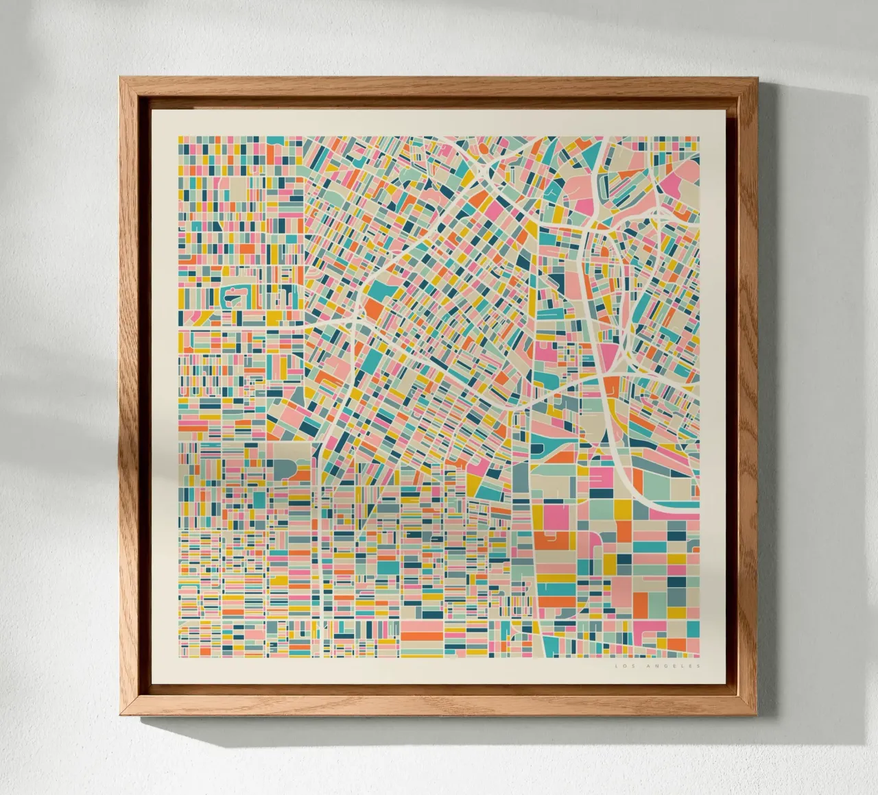 MAPPA DI LOS ANGELES alluminio dibond da Jazzberry Blue