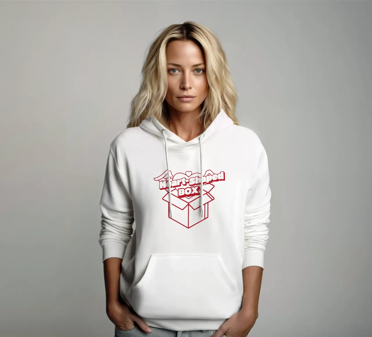 Scatola a forma di cuore felpa con cappuccio da Gunawan Rb