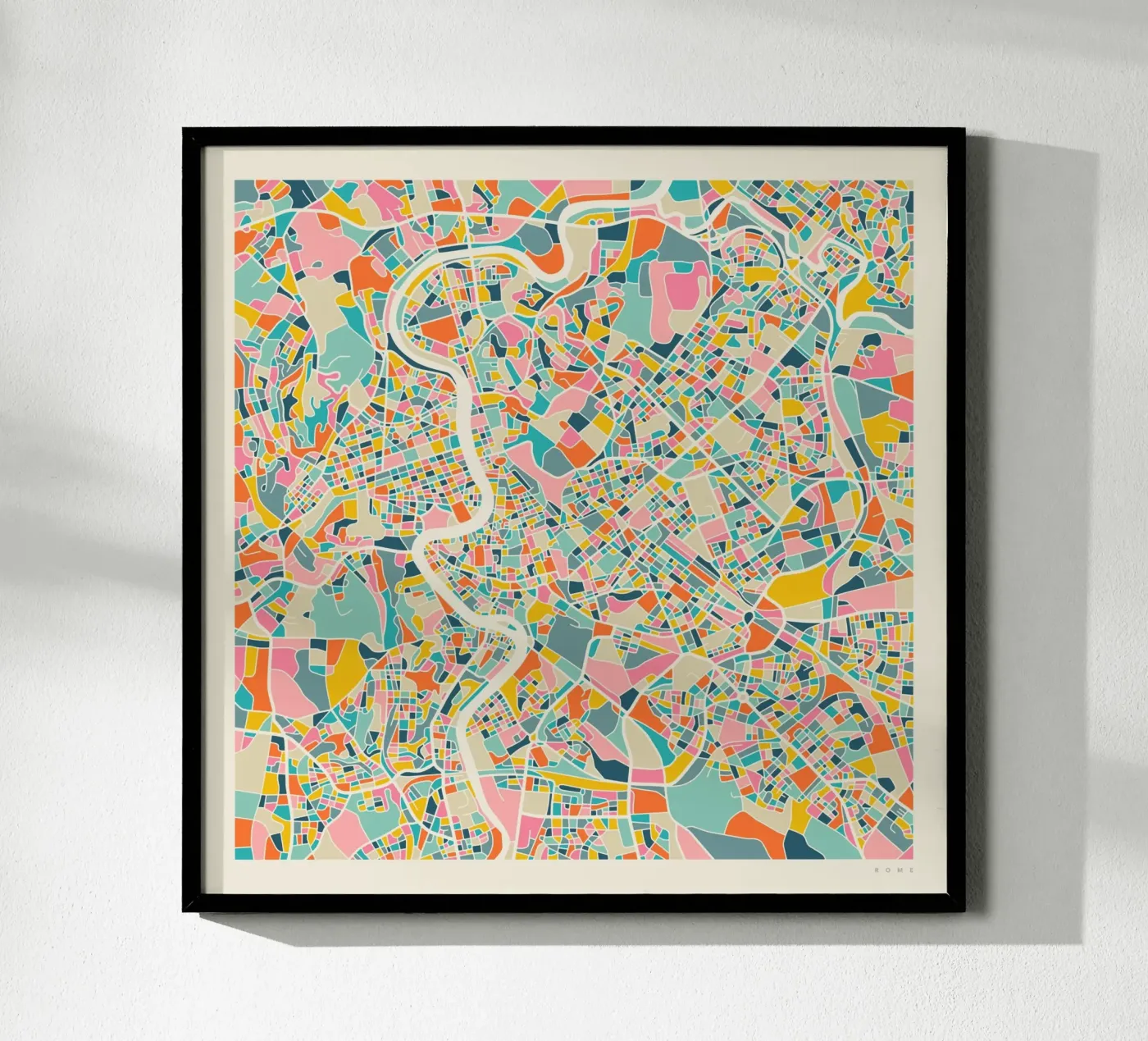 ROME MAP Poster von Jazzberry Blue