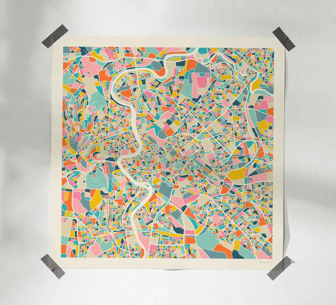 ROME MAP poster by Jazzberry Blue