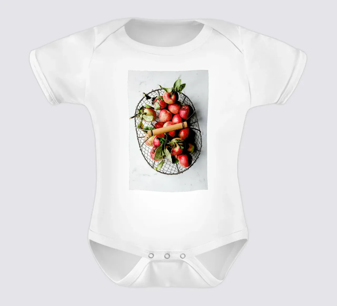 Äpfel body neonato maniche corte da Eat this