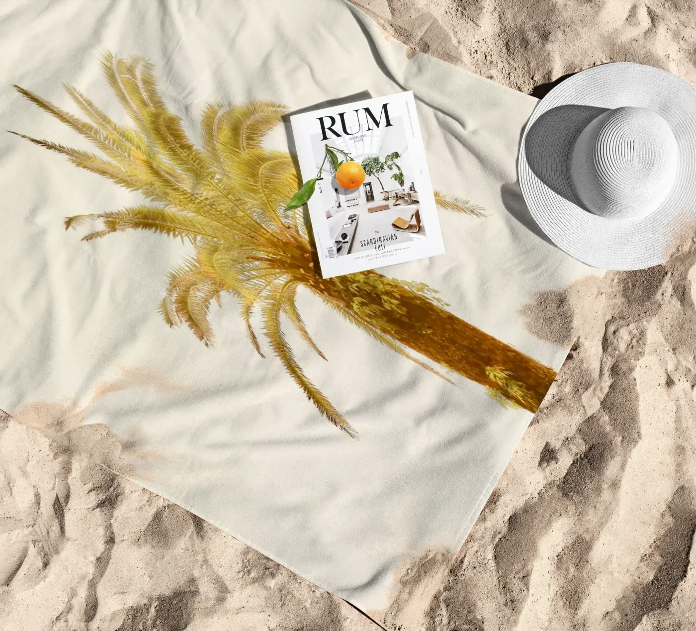 Palm Tree beach towel by KISSA STUDIO