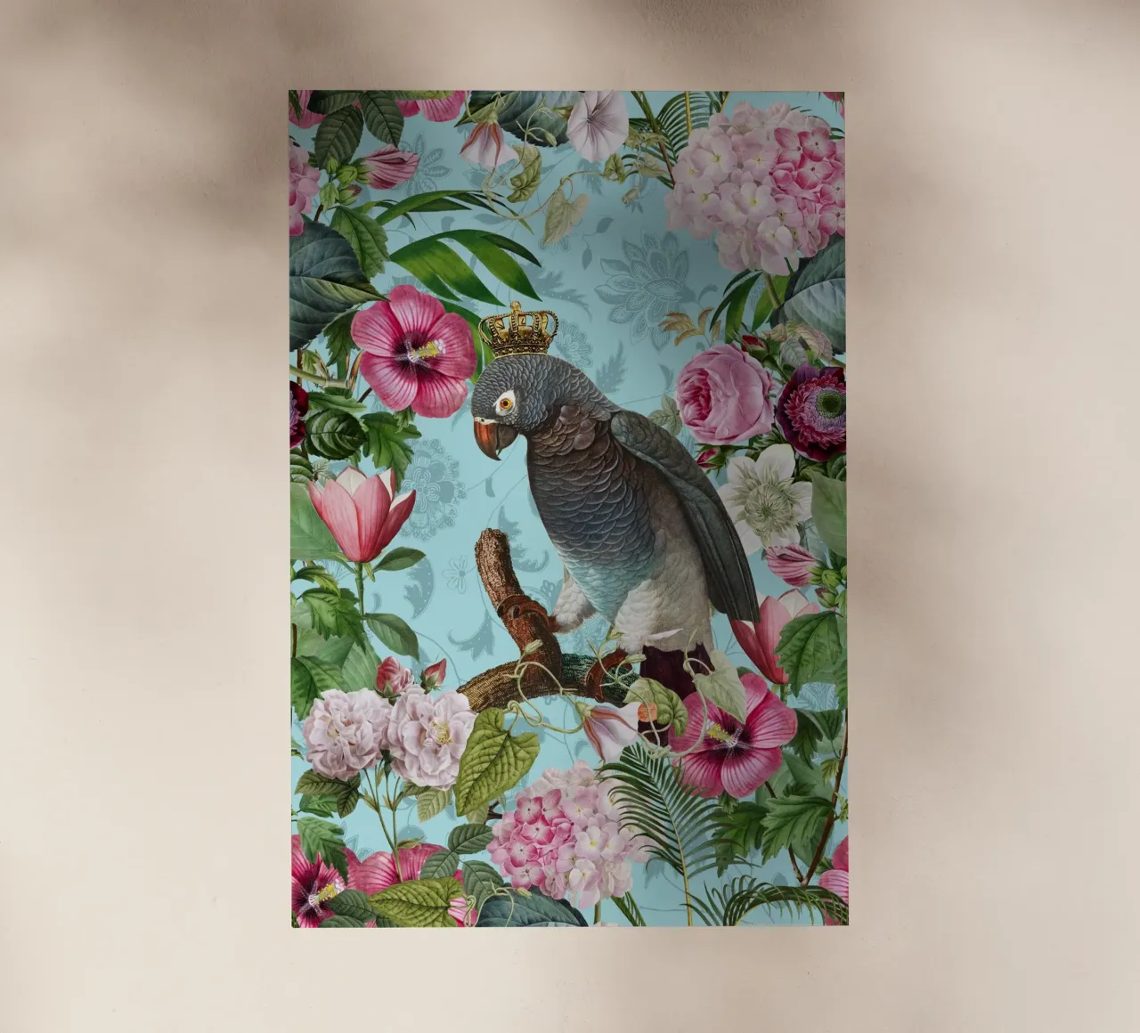 Il re dei pappagalli nel suo regno tropicale pellicola backlit da Andrea Haase Vintage World
