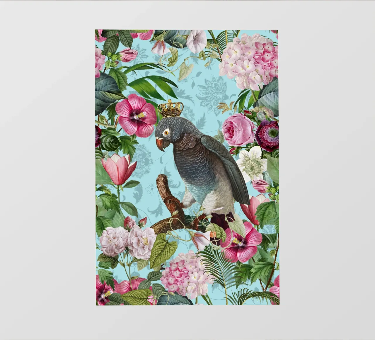Il re dei pappagalli nel suo regno tropicale pellicola backlit da Andrea Haase Vintage World
