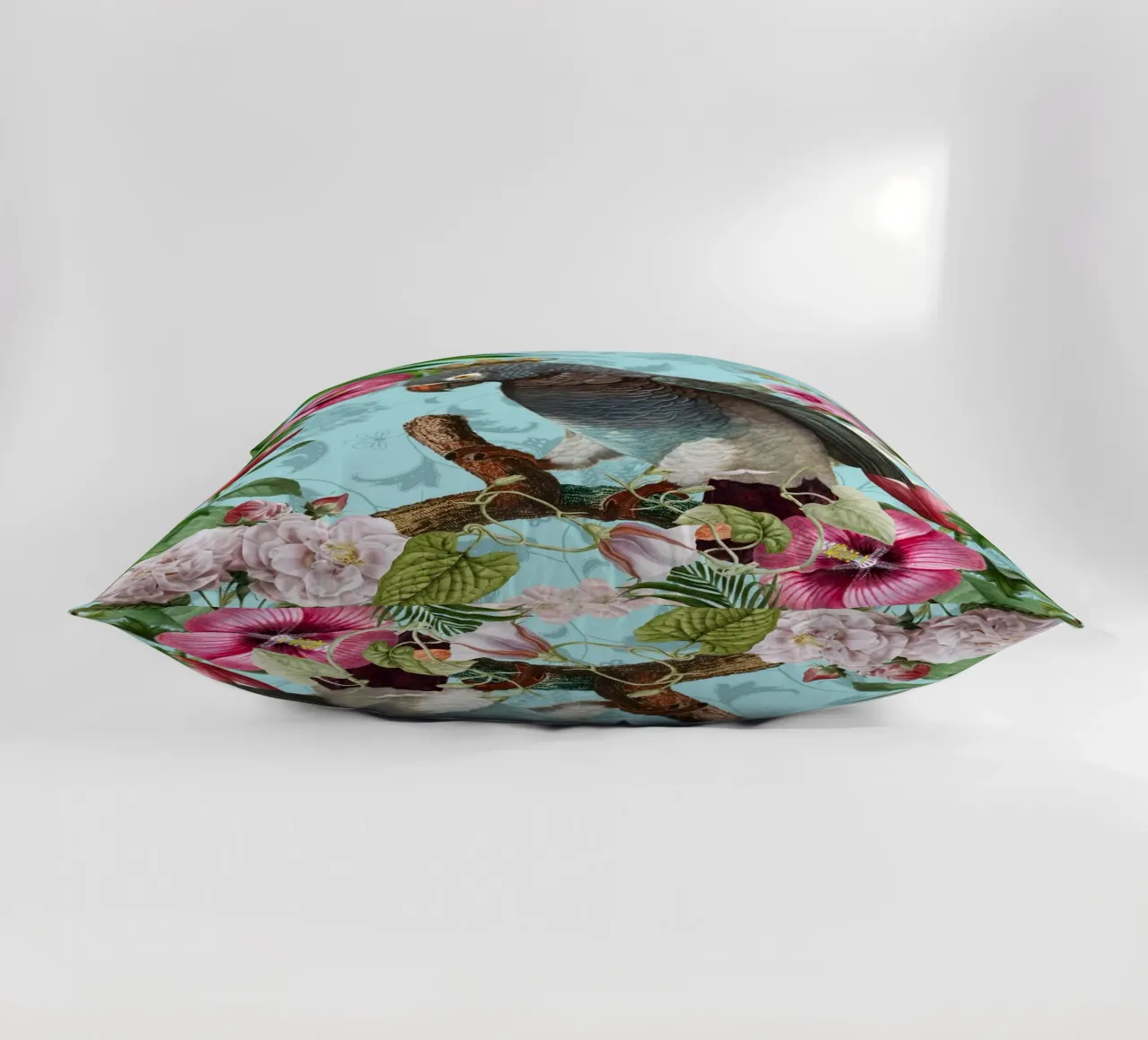 Il re dei pappagalli nel suo regno tropicale cuscino da Andrea Haase Vintage World