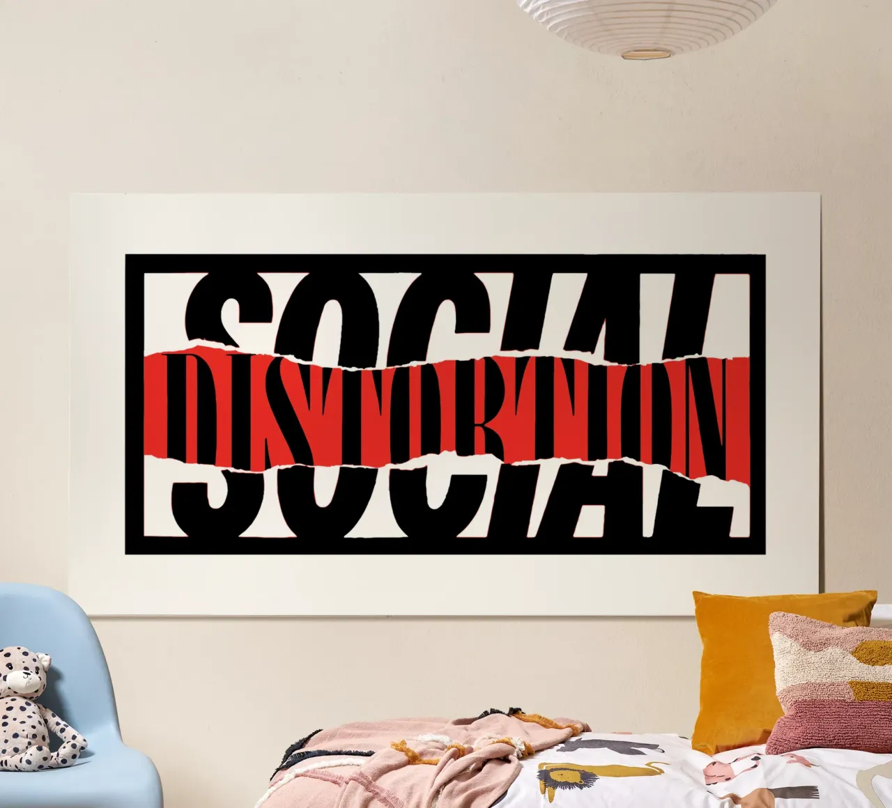 Social Distortion poster con telaio in legno da adaptionate