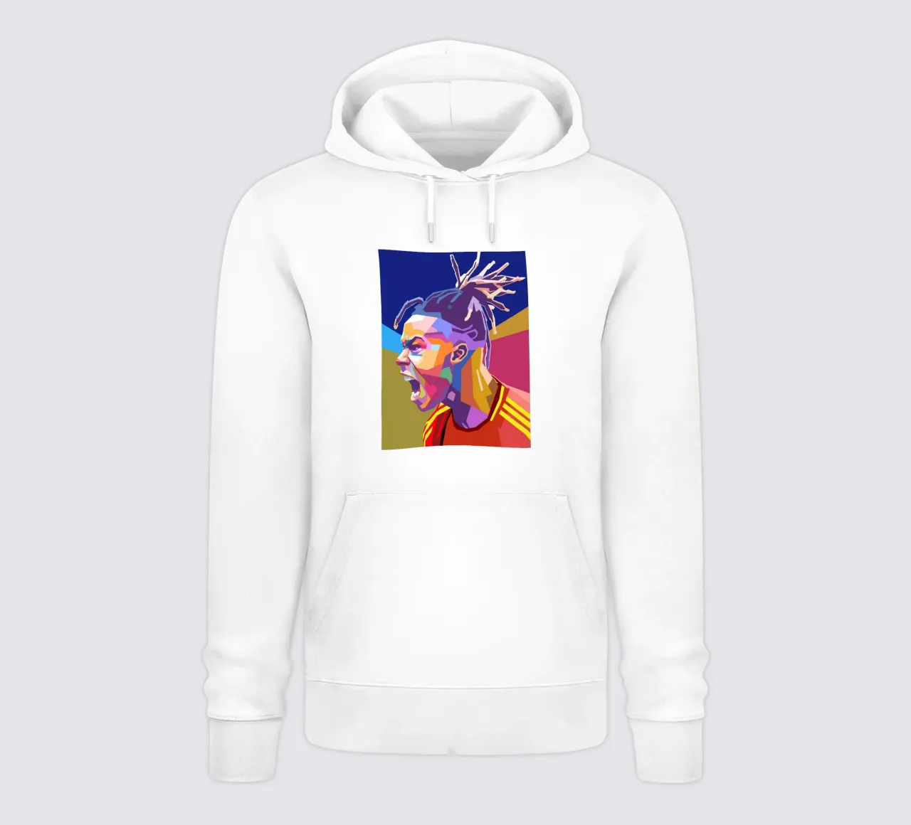 Ritratto pop art di Nico Williams felpa con cappuccio da Hantamrata