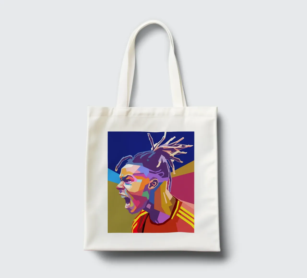 Nico Williams Pop-Art-Porträt Jutebeutel von Hantamrata