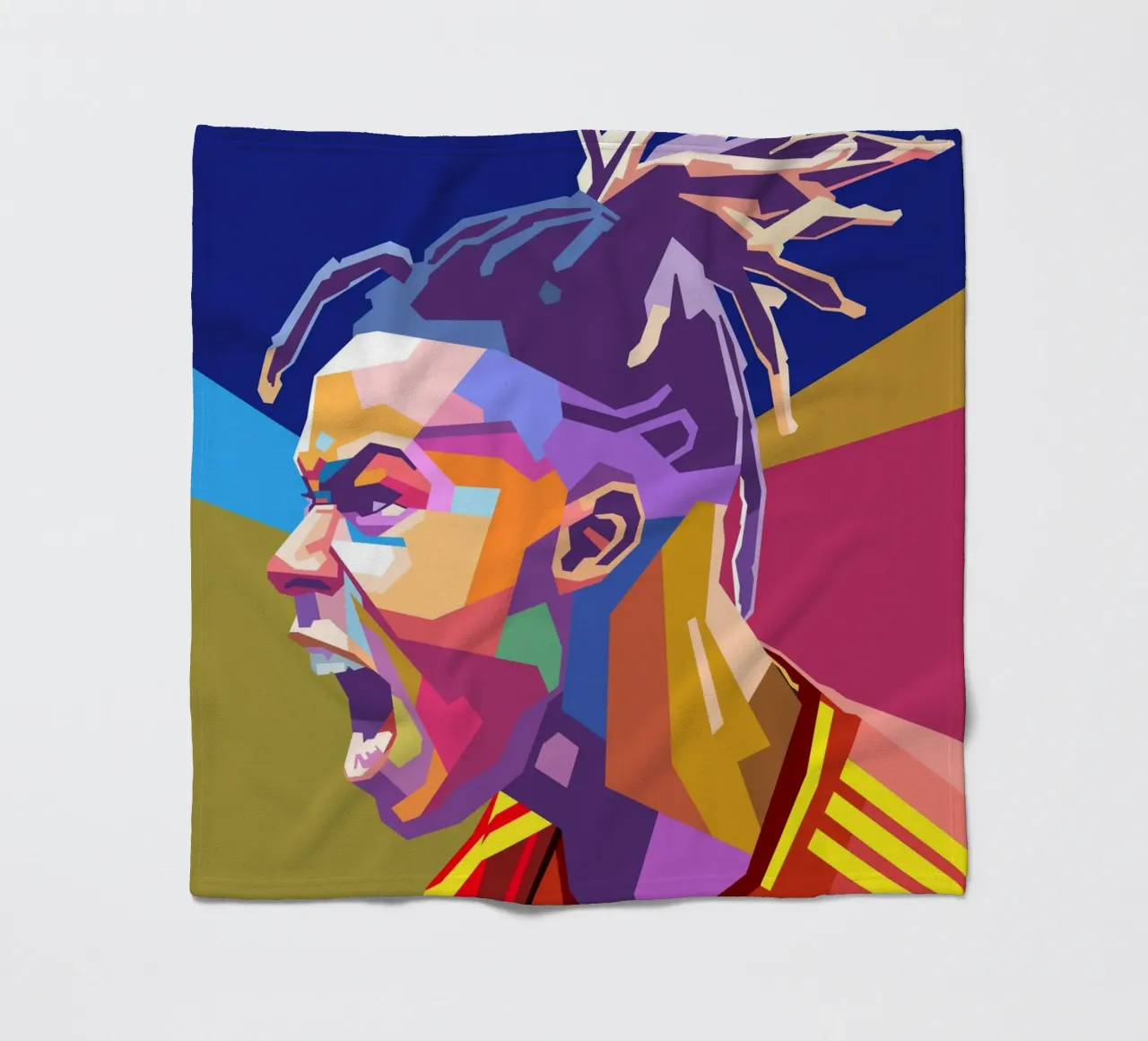 Ritratto pop art di Nico Williams coperta in pile da Hantamrata