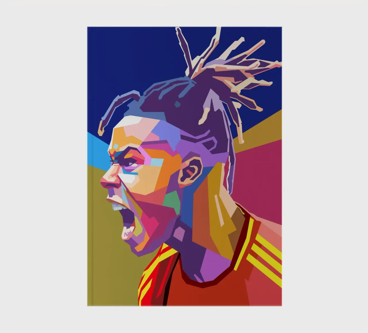 Nico Williams portrait pop art carnet de notes de Hantamrata
