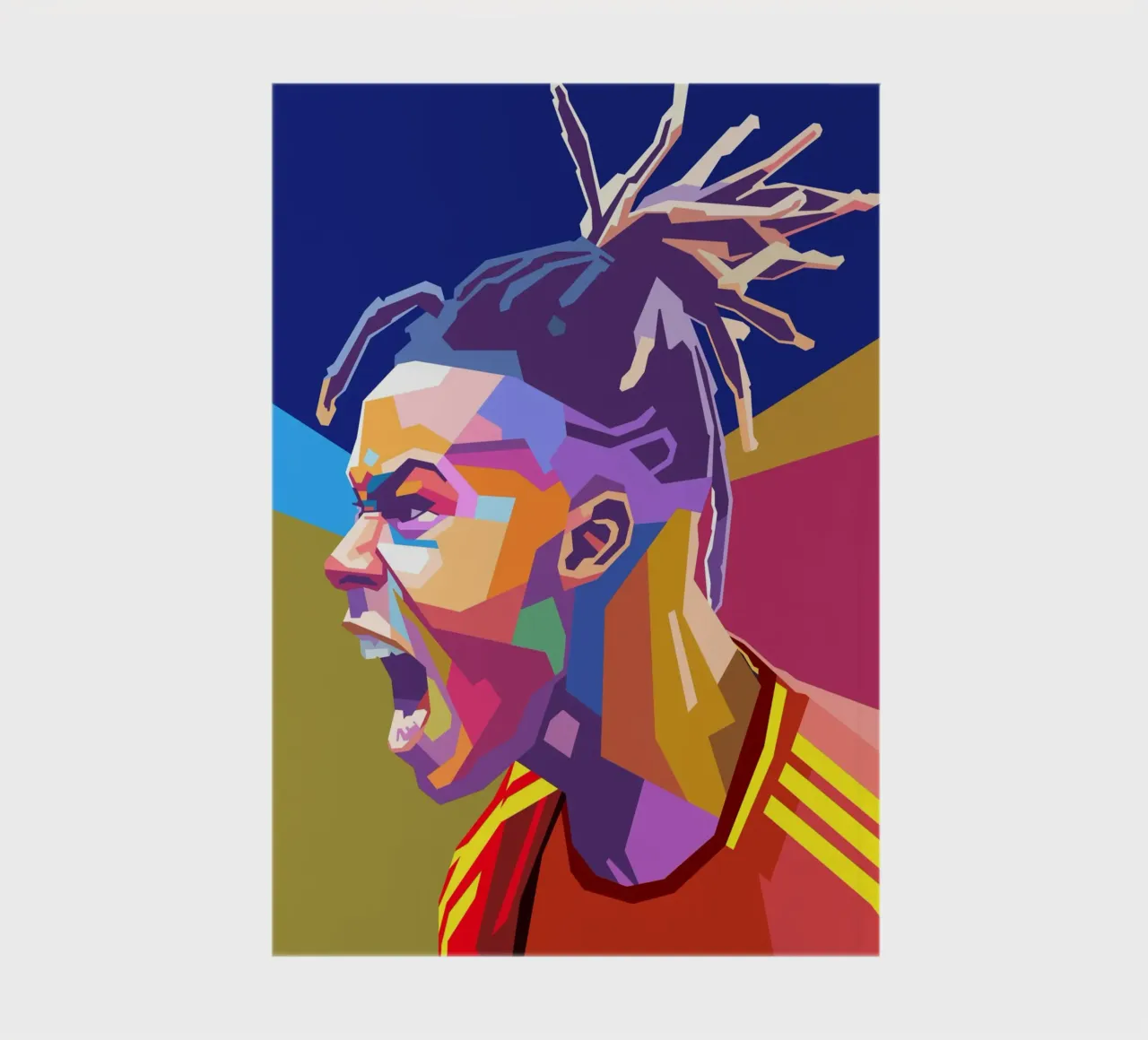 Nico Williams portrait pop art carnet de notes de Hantamrata