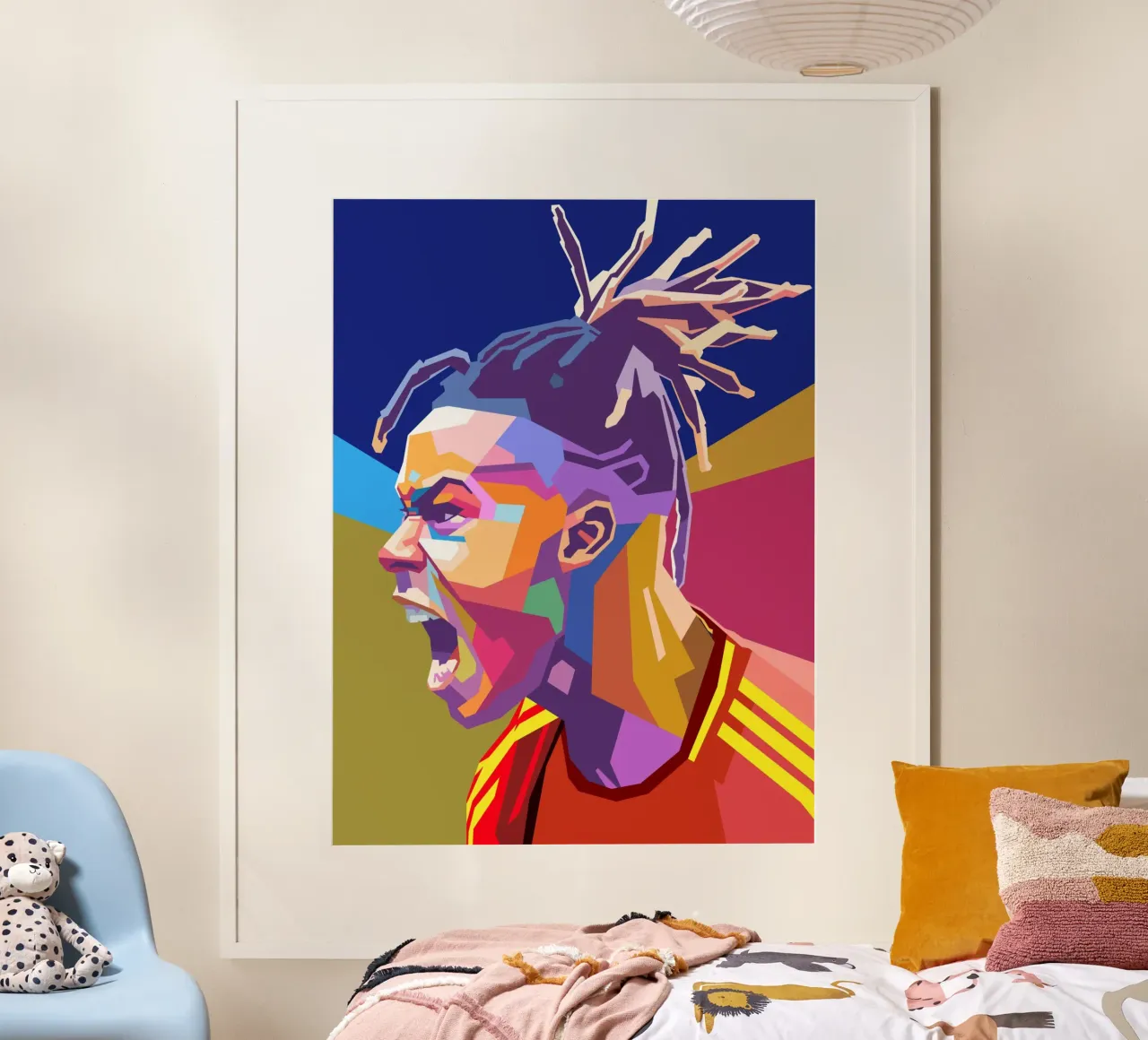Ritratto pop art di Nico Williams carta hahnemühle da Hantamrata