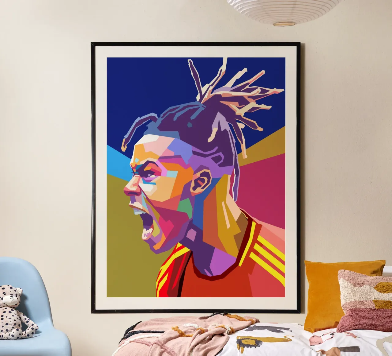 Ritratto pop art di Nico Williams carta hahnemühle da Hantamrata