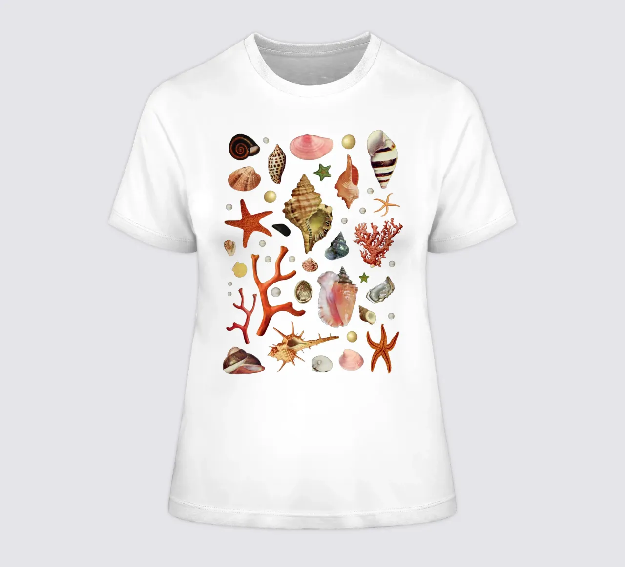 Shell collection women's fitted t-shirt by MsGonzalez