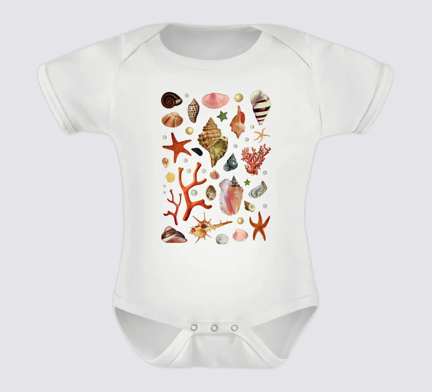 Shell collection Kurzarm Babybody von MsGonzalez
