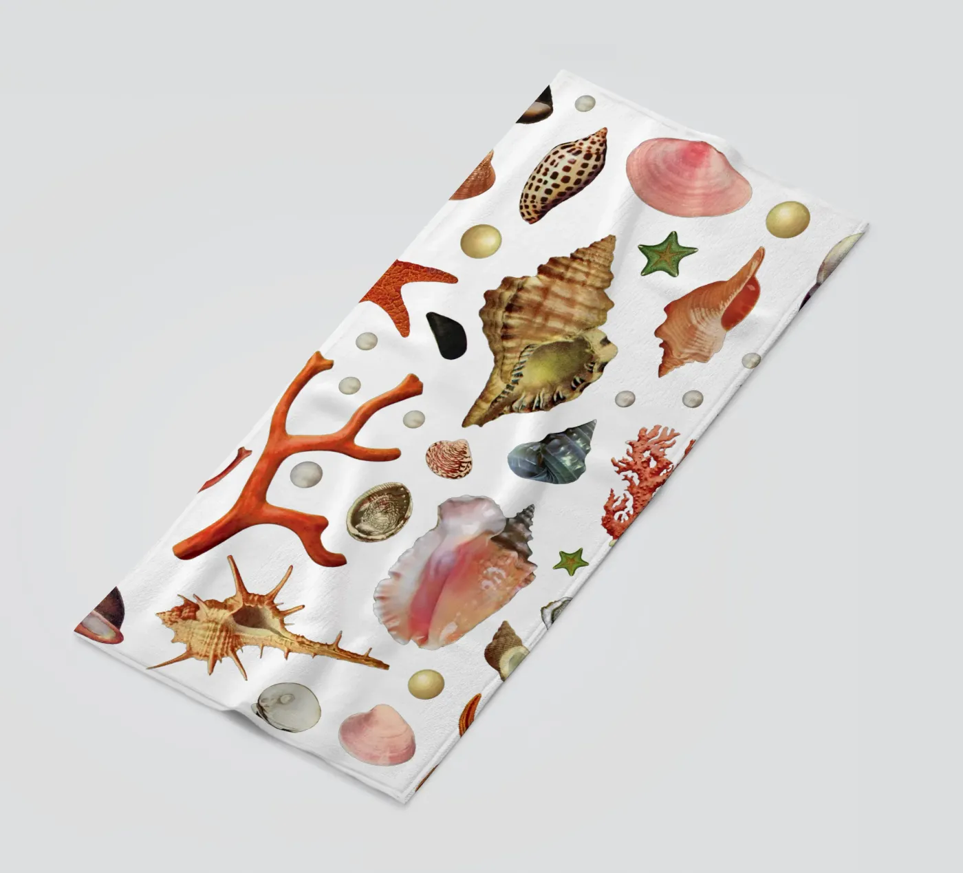 Shell collection beach towel by MsGonzalez