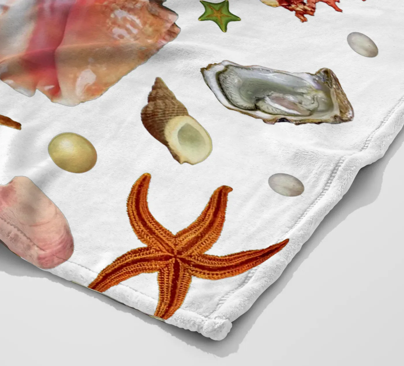 Shell collection fleece blanket by MsGonzalez