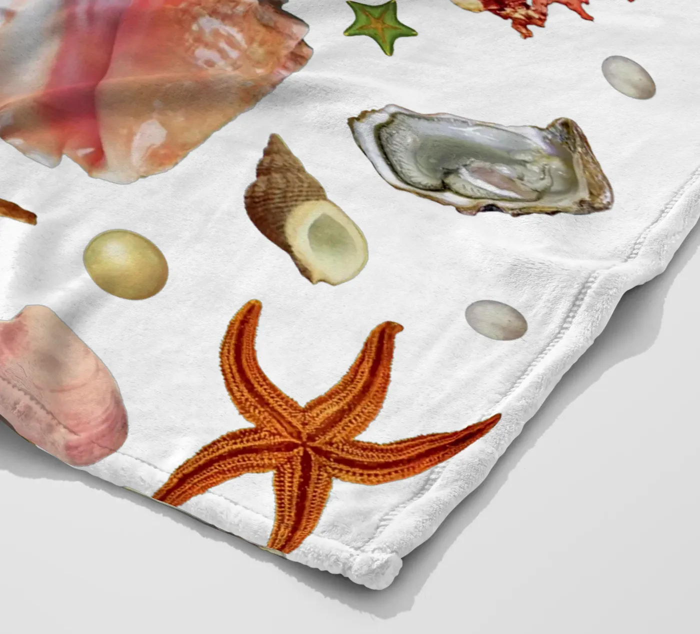 Muschel-Kollektion Fleecedecke von MsGonzalez