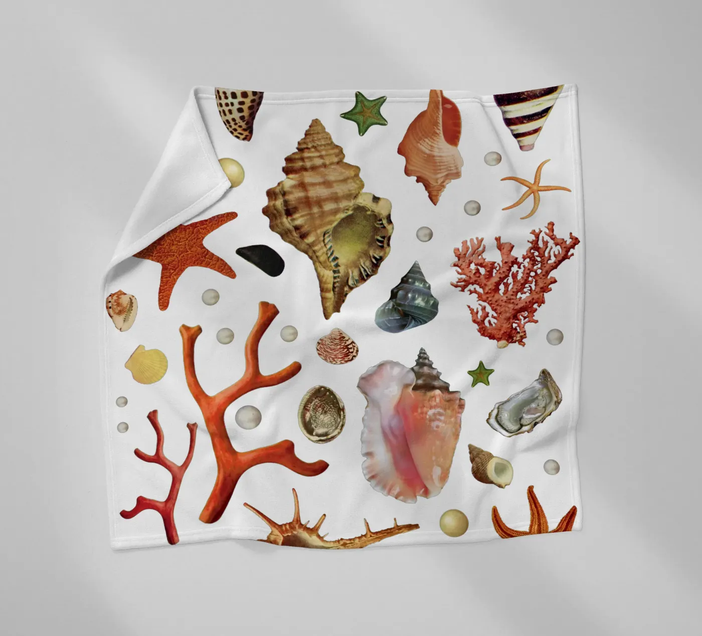 Shell collection fleece blanket by MsGonzalez