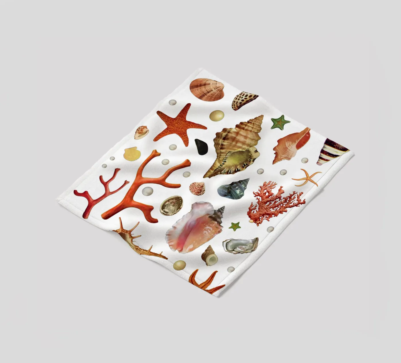Shell collection fleece blanket by MsGonzalez