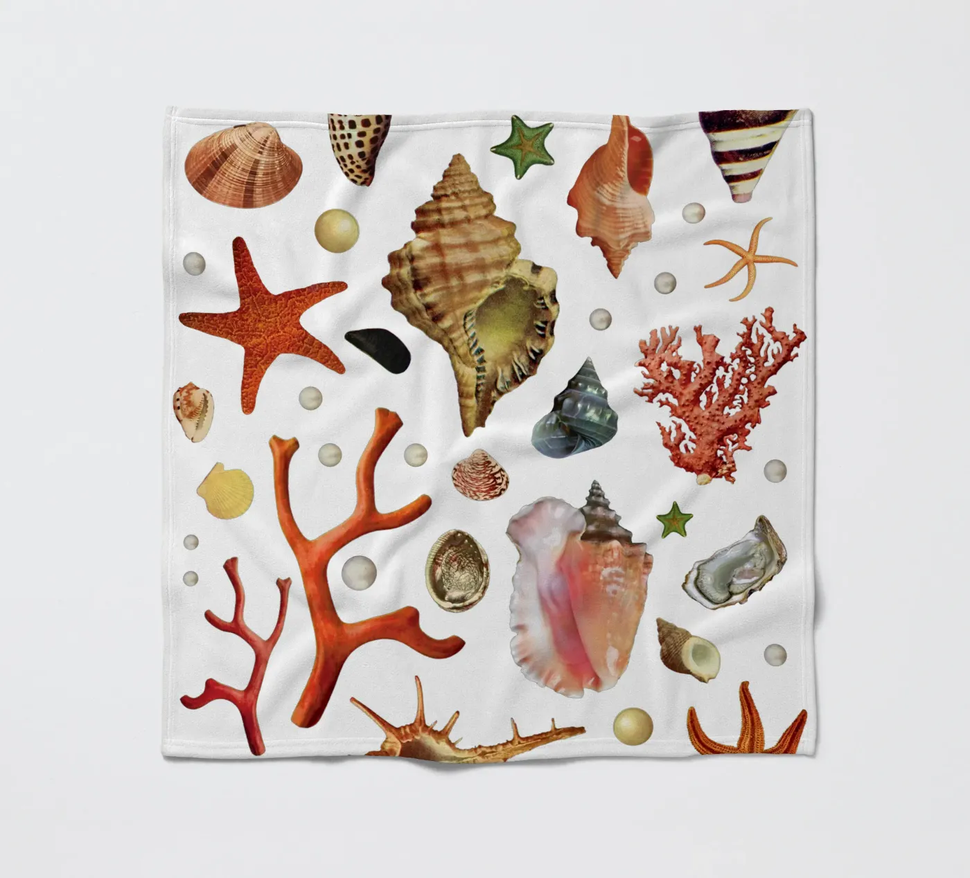 Shell collection fleece blanket by MsGonzalez