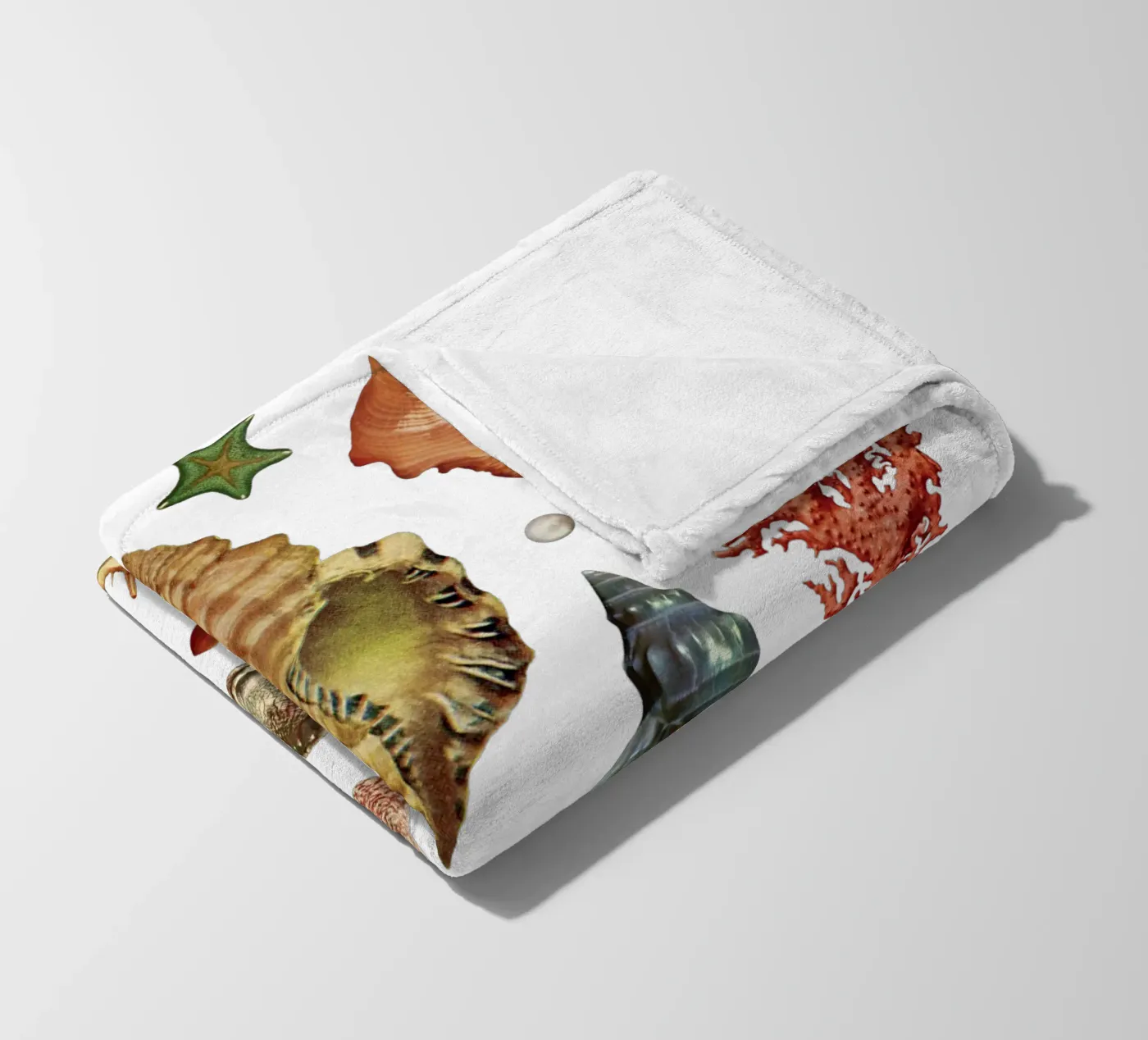 Shell collection fleece blanket by MsGonzalez