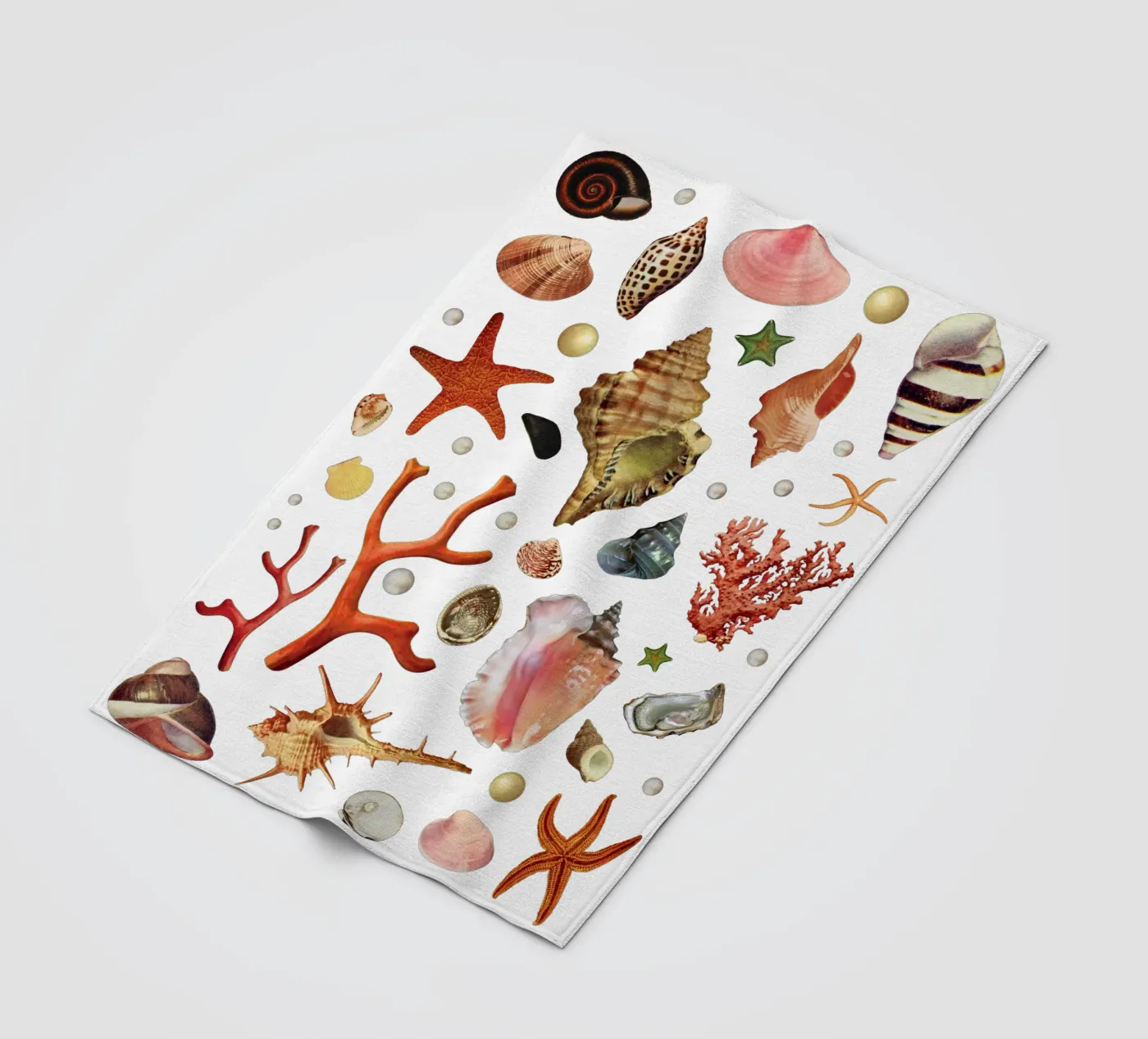 Shell collection fleece blanket by MsGonzalez